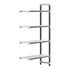 Cambro Camshelving Elements 4-Shelf Vented Add-On Shelving Unit – Speckled Gray
