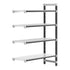 Cambro Camshelving Elements 4-Shelf Vented & Solid Add-On Shelving Unit – Speckled Gray