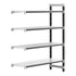 Cambro Camshelving Elements 4-Shelf Vented & Solid Add-On Shelving Unit – Speckled Gray