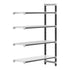 Cambro Camshelving Elements 4-Shelf Vented & Solid Add-On Shelving Unit – Speckled Gray