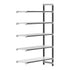 Cambro Camshelving Elements 5-Shelf Vented & Solid Add-On Shelving Unit – Speckled Gray