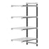 Cambro Camshelving Elements 4-Shelf Vented Add-On Shelving Unit – Speckled Gray
