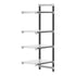 Cambro Camshelving Elements 4-Shelf Solid Add-On Shelving Unit – Speckled Gray