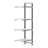 Cambro Camshelving Elements 4-Shelf Vented Add-On Shelving Unit – Speckled Gray