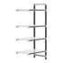 Cambro Camshelving Elements 4-Shelf Solid Add-On Shelving Unit – Speckled Gray