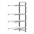 Cambro Camshelving Elements 4-Shelf Vented & Solid Add-On Shelving Unit – Speckled Gray