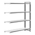Cambro Camshelving Elements 4-Shelf Vented & Solid Add-On Shelving Unit – Speckled Gray