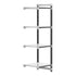 Cambro Camshelving Elements 4-Shelf Solid Add-On Shelving Unit – Speckled Gray