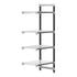 Cambro Camshelving Elements 4-Shelf Vented & Solid Add-On Shelving Unit – Speckled Gray