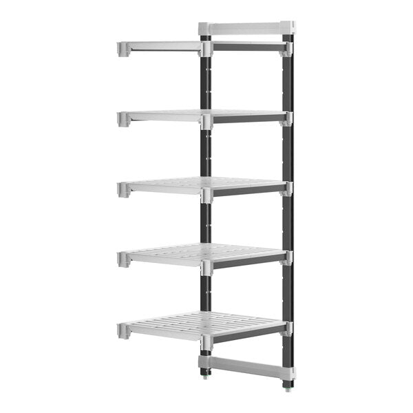 Cambro Camshelving Elements 5-Shelf Vented Add-On Shelving Unit – Speckled Gray