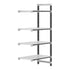 Cambro Camshelving Elements 4-Shelf Vented Add-On Shelving Unit – Speckled Gray