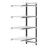 Cambro Camshelving Elements 4-Shelf Vented & Solid Add-On Shelving Unit – Speckled Gray