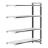 Cambro Camshelving Elements 4-Shelf Vented & Solid Add-On Shelving Unit – Speckled Gray