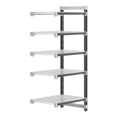 Cambro Camshelving Elements 5-Shelf Vented Add-On Shelving Unit – Speckled Gray