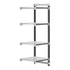 Cambro Camshelving Elements 4-Shelf Vented Add-On Shelving Unit – Speckled Gray