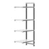 Cambro Camshelving Elements 4-Shelf Solid Add-On Shelving Unit – Speckled Gray
