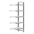 Cambro Camshelving Elements 5-Shelf Vented Add-On Shelving Unit – Speckled Gray