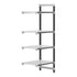 Cambro Camshelving Elements 4-Shelf Vented Add-On Shelving Unit – Speckled Gray