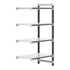 Cambro Camshelving Elements 4-Shelf Solid Add-On Shelving Unit – Speckled Gray