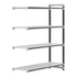 Cambro Camshelving Elements 4-Shelf Vented Add-On Shelving Unit – Speckled Gray
