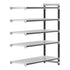 Cambro Camshelving Elements 5-Shelf Vented Add-On Shelving Unit – Speckled Gray