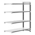 Cambro Camshelving Elements 4-Shelf Vented & Solid Add-On Shelving Unit – Speckled Gray