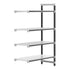 Cambro Camshelving Elements 4-Shelf Vented & Solid Add-On Shelving Unit – Speckled Gray