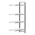 Cambro Camshelving Elements 4-Shelf Vented & Solid Add-On Shelving Unit – Speckled Gray