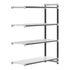 Cambro Camshelving Elements 4-Shelf Vented & Solid Add-On Shelving Unit – Speckled Gray