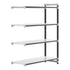 Cambro Camshelving Elements 4-Shelf Solid Add-On Shelving Unit – Speckled Gray