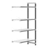 Cambro Camshelving Elements 4-Shelf Vented & Solid Add-On Shelving Unit – Speckled Gray