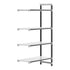 Cambro Camshelving Elements 4-Shelf Solid Add-On Shelving Unit – Speckled Gray