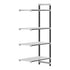 Cambro Camshelving Elements 4-Shelf Vented Add-On Shelving Unit – Speckled Gray