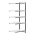 Cambro Camshelving Elements 5-Shelf Vented & Solid Add-On Shelving Unit – Speckled Gray