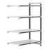 Cambro Camshelving Elements 4-Shelf Vented Add-On Shelving Unit – Speckled Gray