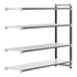 Cambro Camshelving Elements 4-Shelf Vented & Solid Add-On Shelving Unit – Speckled Gray