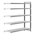 Cambro Camshelving Elements 5-Shelf Vented Add-On Shelving Unit – Speckled Gray
