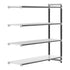 Cambro Camshelving Elements 4-Shelf Vented & Solid Add-On Shelving Unit – Speckled Gray