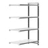 Cambro Camshelving Elements 4-Shelf Vented & Solid Add-On Shelving Unit – Speckled Gray