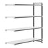 Cambro Camshelving Elements 4-Shelf Solid Add-On Shelving Unit – Speckled Gray