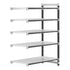 Cambro Camshelving Elements 5-Shelf Vented Add-On Shelving Unit – Speckled Gray
