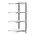Cambro Camshelving Elements 4-Shelf Vented & Solid Add-On Shelving Unit – Speckled Gray