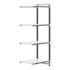 Cambro Camshelving Elements 4-Shelf Solid Add-On Shelving Unit – Speckled Gray