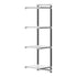 Cambro Camshelving Elements 4-Shelf Vented & Solid Add-On Shelving Unit – Speckled Gray
