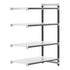 Cambro Camshelving Elements 4-Shelf Solid Add-On Shelving Unit – Speckled Gray