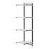 Cambro Camshelving Elements 4-Shelf Vented Add-On Shelving Unit – Speckled Gray