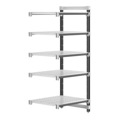 Cambro Camshelving Elements 5-Shelf Vented Add-On Shelving Unit – Speckled Gray