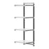 Cambro Camshelving Elements 4-Shelf Solid Add-On Shelving Unit – Speckled Gray