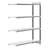 Cambro Camshelving Elements 4-Shelf Vented & Solid Add-On Shelving Unit – Speckled Gray