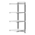 Cambro Camshelving Elements 4-Shelf Vented & Solid Add-On Shelving Unit – Speckled Gray